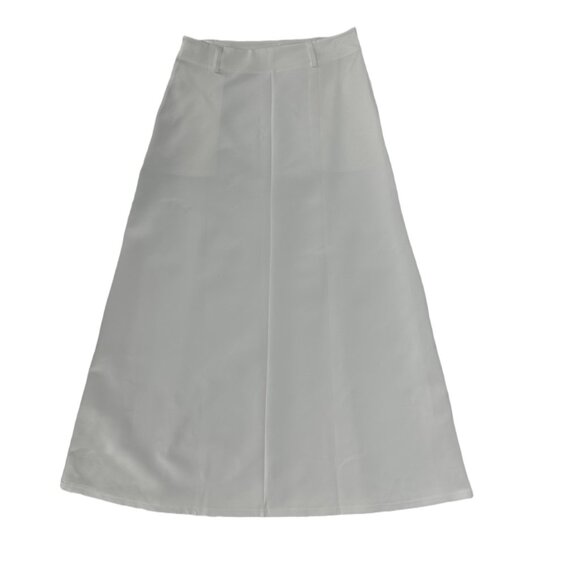 NWOT Neoprene A-line Midi Skirt White Size Medium - Picture 3 of 5